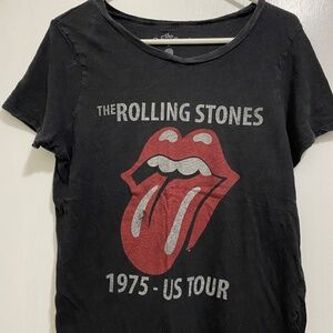 Rolling Stones Size XL Women Black T-Shirt